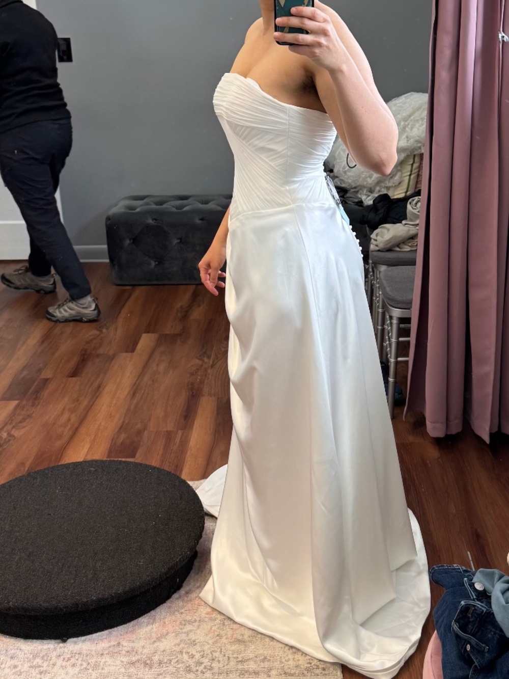Hera Couture Lou Basque Waist Wedding Dress - Picture 5 of 6